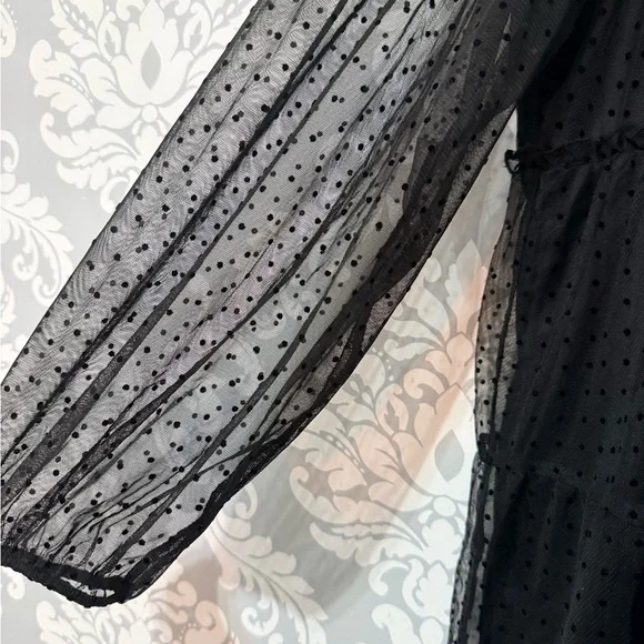 Divided‎ H&M Polka Dot Sheer Sleeve Mini Dress - Picture 3 of 5